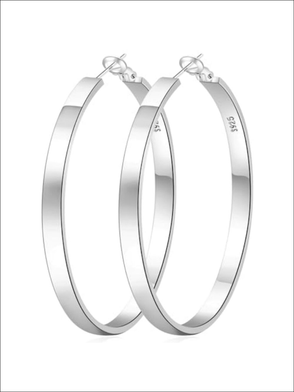 Sterling Silver Hoop Earrings 14K Gold Plated Hypoallergenic Clip On